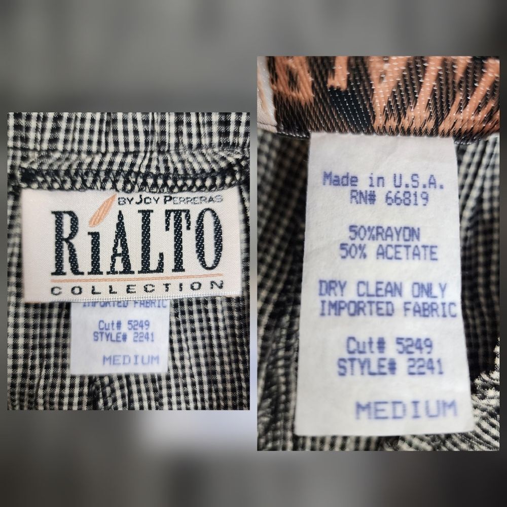 Vintage Rialto By Joe Perreras Checkered Crushed Pull-on Shorts USA Made Size M - Picture 2 of 12